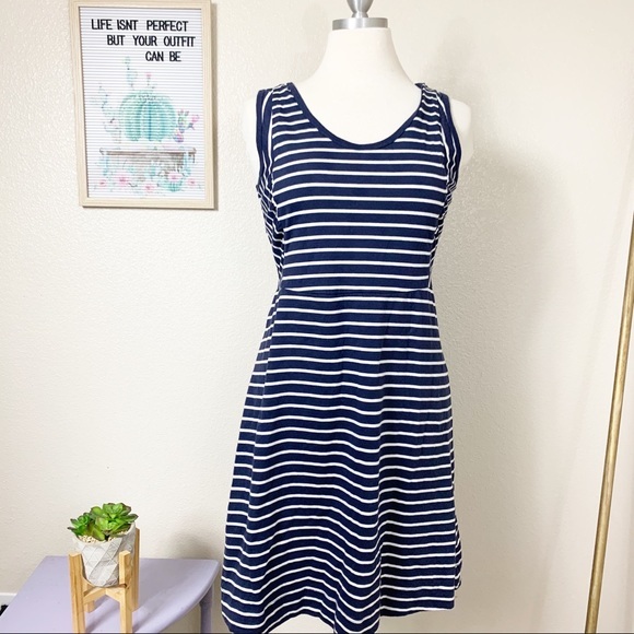 Love Hanna Striped Tank Dress Sz Medium Blue Casual Basic - Picture 9 of 9
